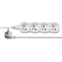 Predlžovací kábel – 4 zásuvky, 3m, biely 
