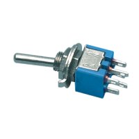 Prepínač páčkový 2x3 pólový 250V/3A