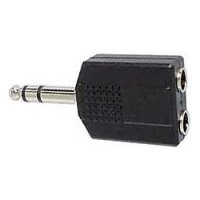 Redukcia JACK 6,3 stere konektor 2x JACK 6,3 stere
