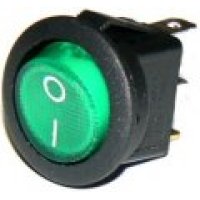 Vypínač kolískový OFF-ON 1pol.12V/16A/zelený